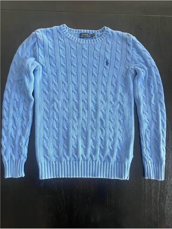 Polo Ralph Lauren Sweaters - Polo Ralph Lauren | Light Blue Cable-Knit Sweater | Size S